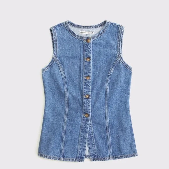 Abercrombie & Fitch Denim Vest - Picture 3 of 3